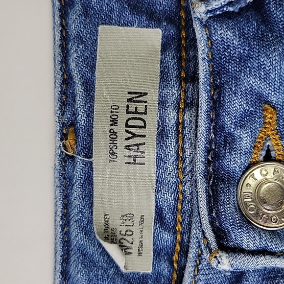 Topshop Moto Hayden Destroyed Jeans SZ 26 - Picture 5 of 12